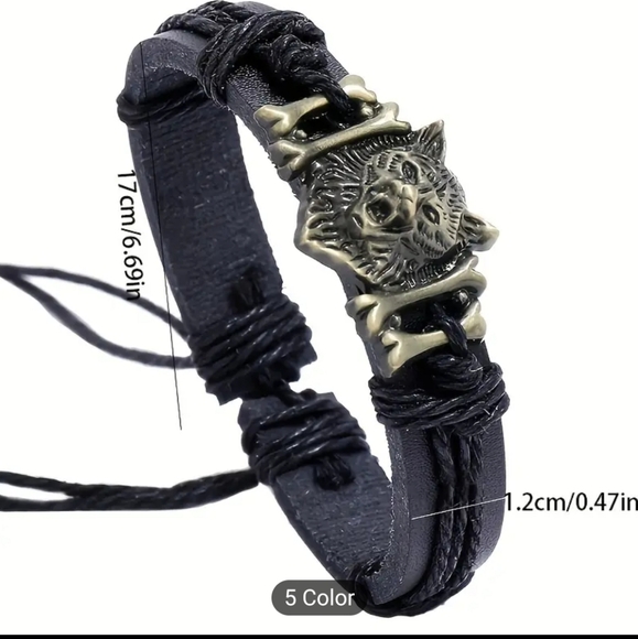 Viking wolf bracelet - Picture 2 of 5